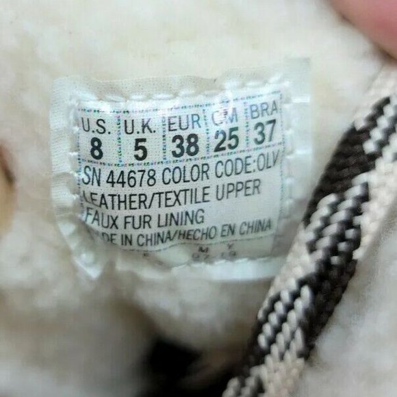 Skechers Boots Womens 8 Green Suede Leather Trail Troop Mid Calf Sherpa Hiking - Picture 11 of 11